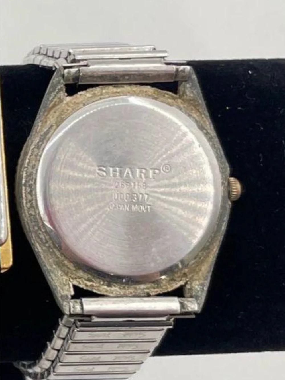 Men's Stainless Steel Watch with Green Blue Dial
